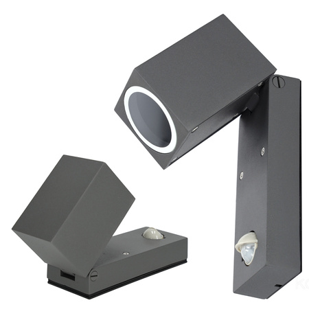 LED-Gartenleuchte QUAZAR 15 LxGU10 IP44 KOBI Grauer Sensor