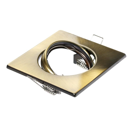 3x OPIN GOLDLUX beweglicher Halogenlampe quadratisch Metall Patina MR16 GU10