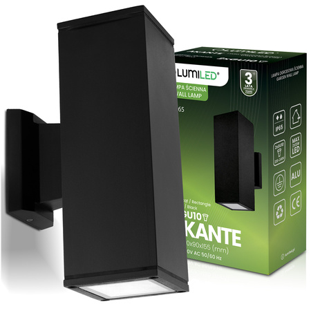 Wandleuchte Außen GU10, Garten-Wandleuchte IP65 AKANTE LUMILED