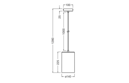 Dekorative Decke Pendelleuchte E27 Überhang Weiß Dekor Ledvance