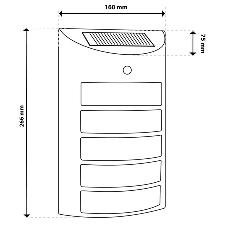 Garten-LED-Solar-Fassadenleuchte SAFFO Chrom/Weiß 6000K Kaltbewegungssensor GOLDLUX (Polux)