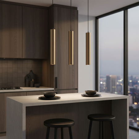 Hängelampe 3x GU10 Gold LUNGOMARE Sanico Goldlux