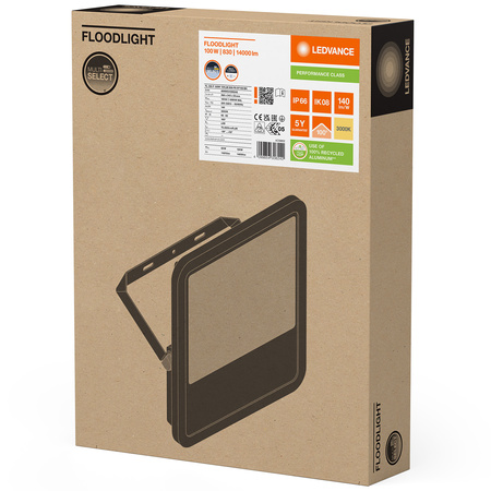 LED-Flutlicht 100W 14000lm 3000K IP66 Schwarz LEDVANCE Flutlicht