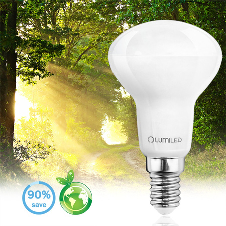 Lampen E14, Glühbirne R50 6W = 50W 540lm 4000K 120° neutral LUMILED