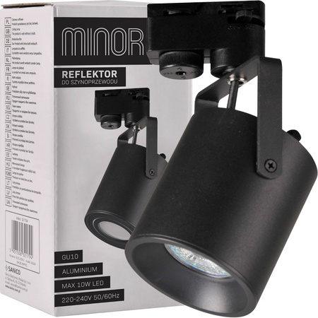 GU10 Sammelschienenleuchte Schwarz für Sammelschiene Minor POLUX