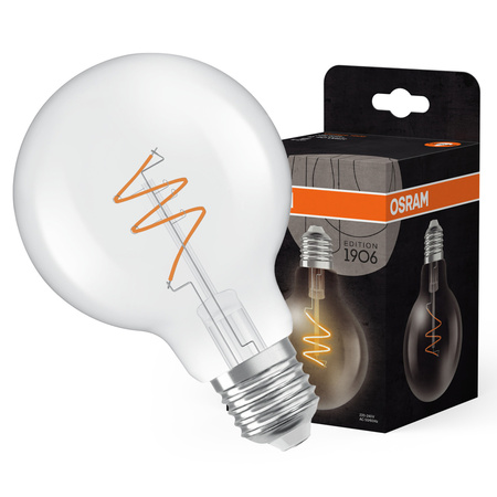 Dekorative LED-Lampe G80 Sphere E27 4.6W = 40W 470lm 2700K Warm CRI90 300° Dimmbar Vintage 1906 Osram