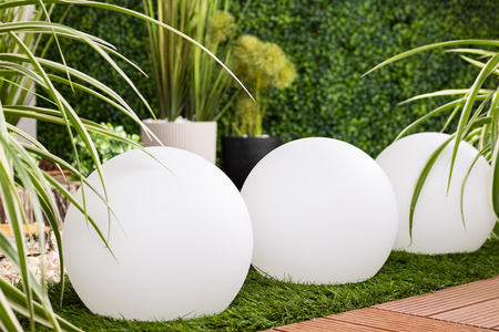 Gartenkugel SOLAR LAMPA für den Gartenboden LED RGB 20cm + Fernbedienung