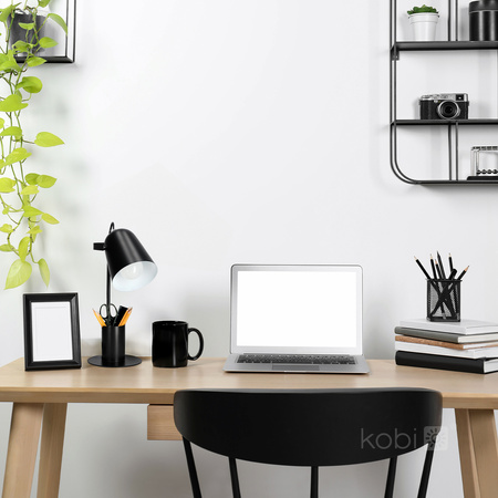 Bewegliche Schulnachttisch-Schreibtischlampe E27 Schwarz