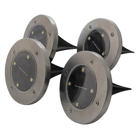 Set bestehend aus 4xGartenleuchte 4x LED SOLAR BODENMONTAGE IP54