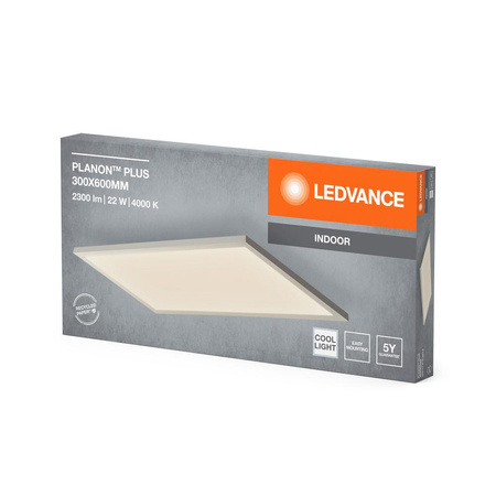 LED-Panel-Deckenleuchte 22W 1600lm 4000K Neutral Oberfläche montiert Weiß 60x30cm Planon™ Ledvance