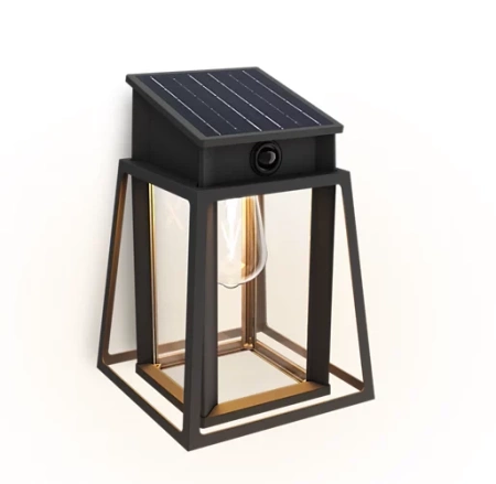 Garten-Wandleuchte Solar LED-Fassadenleuchte 3.2W 470lm 2700K IP44 mit Bewegungs- und Dämmerungssensor Schwarz Lysin Ultra Efficient Philips