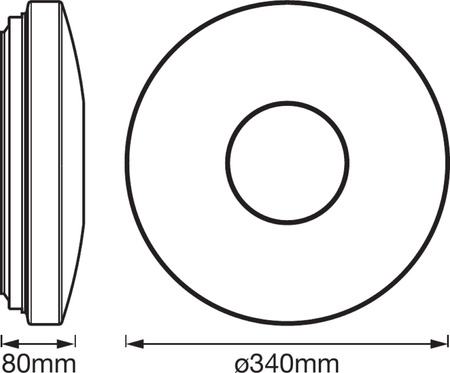 LED Deckenleuchte ORBIS Kite 18W 1400lm warm-kalt + RGB 34cm SMART+ WiFi LEDVANCE