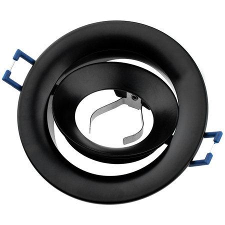 Halogen-Deckeneinbauleuchte rund beweglich Schwarz Gu10