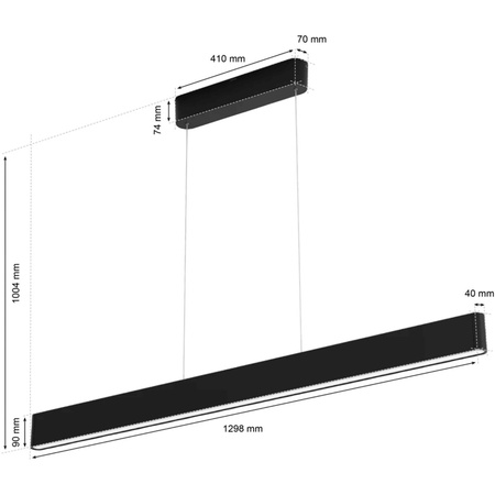ENSIS Deckenleuchte Schwarz 79W CCT RGB Top Down PHILIPS HUE Bluetooth Zigbee