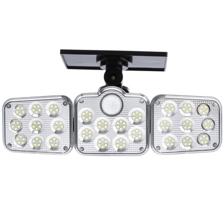 Solar-Flutlichtlampe 138x LED 10W 480lm Kalt IP65 Bewegungssensor + Fernbedienung