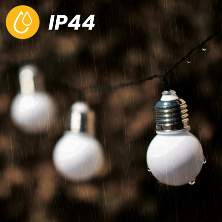 Solar Garten Ornamental Girlande Lichterkette 1.75m 10xLED SILBER Perlen 3000K