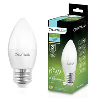 LED-Lampe E27 Kerze B35 8W = 65W 880lm 6500K Kalt 180° LUMILED