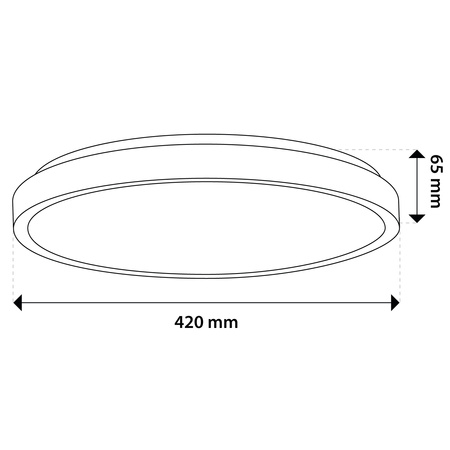 LED Decke Plafond Aufputz 36W 4000K CELIS Rund IP44 Schwarz Ring ALS LUMILED