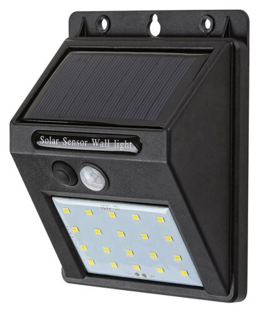 Garten-LED-Solar-Wandleuchte OSTRAVA 1,3W 4000K IP44 mit Bewegungssensor Schwarz RABALUX