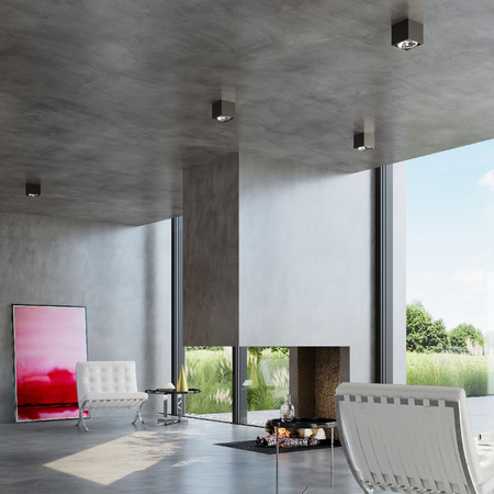 Anbauleuchte BLAKE GU10 ES111 Halogen Spot Square Schwarz SOLLUX