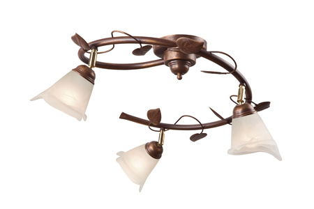 BLUSH 3xE14 Klassische Deckenleuchte aus weißem Holz LM-3.14 Lamkur