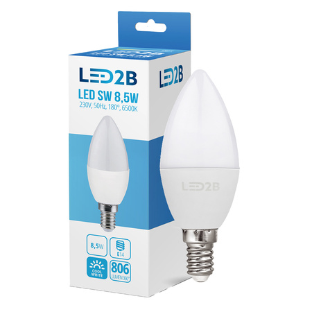 LED-Lampe E14 Ball 9W 806lm 6500K Kalt 180° LED2B Kobi