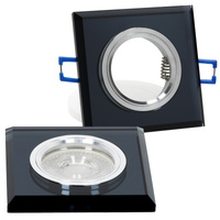 Flush Mount GU10 Halogen Einbaustrahler Mesh Schwarz Quadratisch Kobi