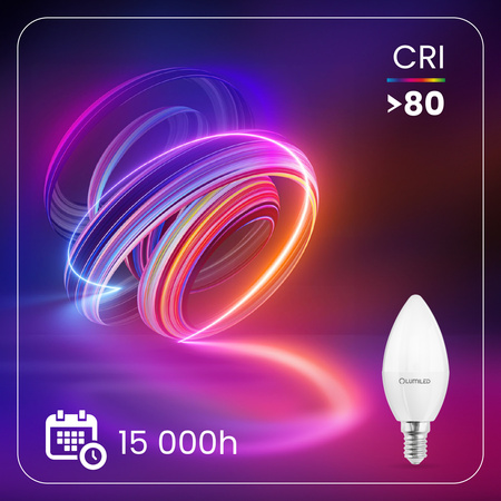 LED Lampen E14, Kerzenform Lampe B35 2.5W = 25W 249lm 180° 3000K warm LUMILED