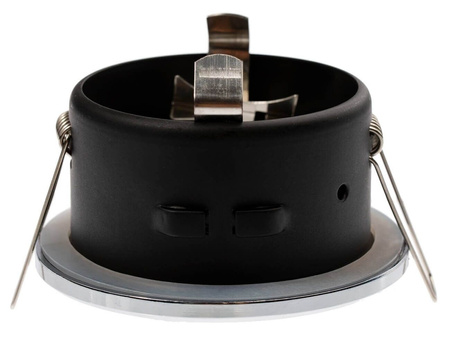 HALOGEN Einbaustrahler IP44, Deckenstrahler Badezimmer Chrom AQUS + LED GU10 5W 4000K LUMILED