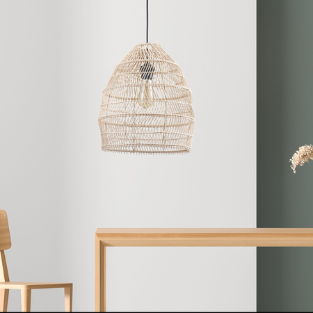 Decke Hängelampe E27 Beige Schwarz Sakura Sanico Goldlux