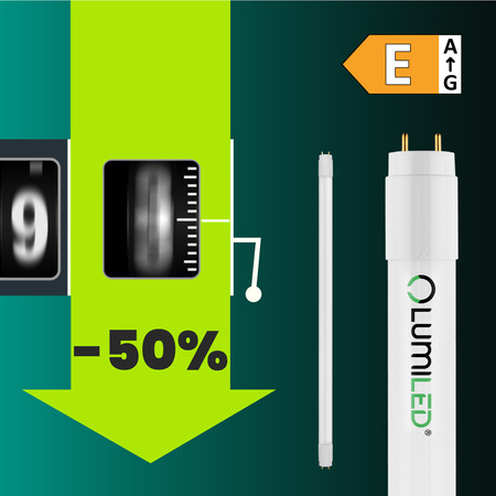 LED Leuchtstofflampe G13, Leuchtstoffröhre T8 9W 990lm 4000K 160° 60cm neutral LUMILED