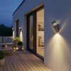 Gartenlampe LED Wandleuchte LISSABON 7W 4000K IP54 Zylindrisch Chrom RABALUX