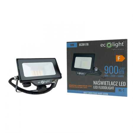 LED-Flutlicht Reflektor 10W 900lm 6500K Kalt IP65 NL-1 Ecolight