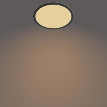 LED Plafond Deckenleuchte SUPERSLIM 15W 2700K 25cm IP44 Dimmbar Schwarz PHILIPS