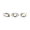 3x LED Hermetic IP44 Badezimmer-Einbauleuchte 4.2W 400lm IP44 Weiß Ambiente TW Chrom Smart SMART Zigbee Bluetooth Adore Philips HUE