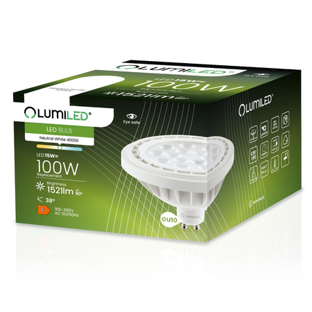 LED Lampen GU10, Glühbirne ES111 15W = 100W 1521lm 38° 4000K neutral LUMILED