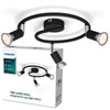 Deckenleuchte LIMBALI 3x GU10 Wandleuchte Reflektor beweglich Schwarz PHILIPS