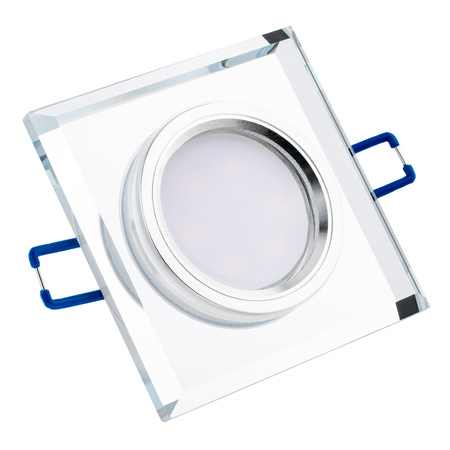 Glas-Einbaustrahler GU10, MR16 Einbauspot HALOGEN Quadrat beweglich ARIAN LUMILED