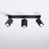 Anbauleuchte MERIDA 3 3xGU10 Reflektor Halogen Beweglich Minimalistisch Schwarz SOLLUX