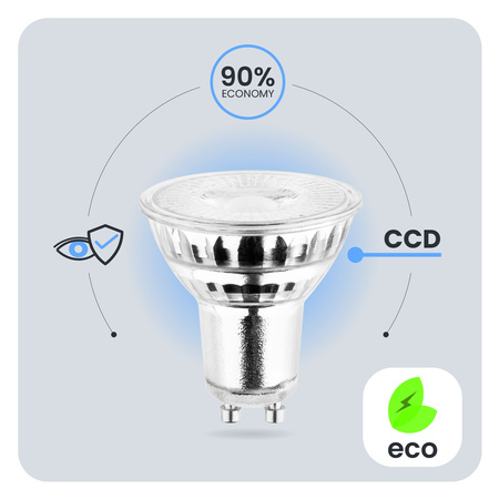 LED Lampen GU10, Glühbirne aus Glas 6W = 50W 580lm 38° 4000K neutral LUMILED