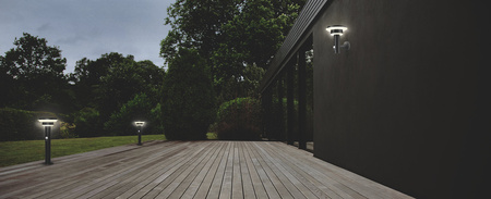 Solar-Gartenwandleuchte LED-Fassadenleuchte 6W Schwarz ENDURA STYLE LEDVANCE