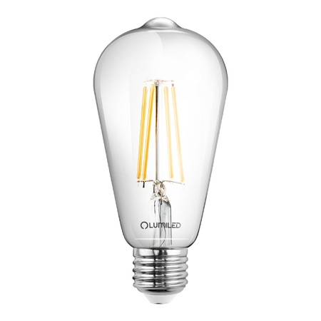 LED Lampen E27, Glühbirne ST64 8W = 60W 880lm 360° 3000K warm Glühfaden LUMILED