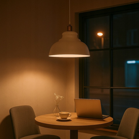 Masterled Deckenleuchte Hängelampe E27 Weiß Kupfer Flara