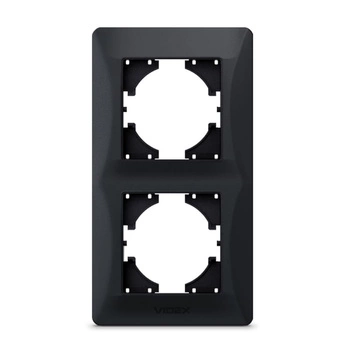 Horizontaler Rahmen für Doppelsteckdosen Aufputz Schwarz BINERA VIDEX