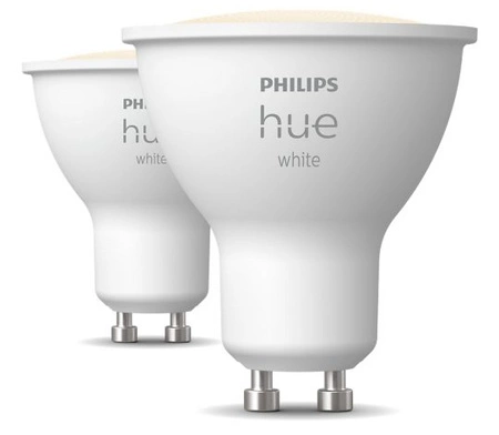 2x LED GU10 Reflektor-Glühbirne 4.2W = 50W 400lm 2700K Warmweiß SMART Smart Bluetooth ZigBee Weiß Philips HUE