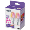 2x LED-Lampe E14 C37 4.9W = 40W 2200-6500K + RGB SMART WiFi WiZ