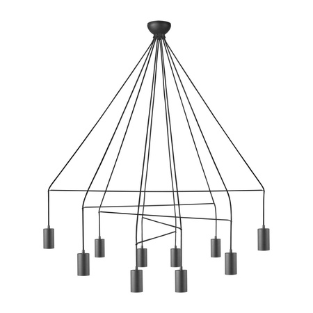 IMBRIA Deckenleuchte 9680 Nowodvorski Schwarz 10xGU10 Pendelleuchte Stahl Geometrisch