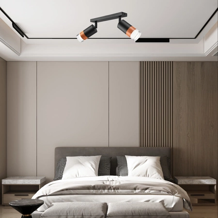 AURORA Deckenleuchte 2xE27 Schwarz LM-2.151 Lamkur