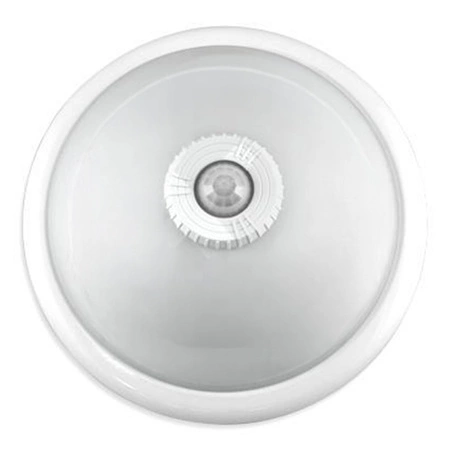 LED-Deckenleuchte Aufbau 2xE27 mit PIR-Bewegungsmelder Weiß rund 30cm