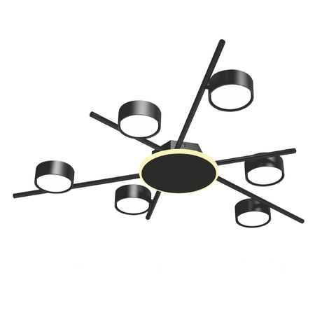 Kronleuchter Deckenleuchte Leuchte 6x GX53 9W 830lm 2700K Warm Schwarz Anbauleuchte Videx